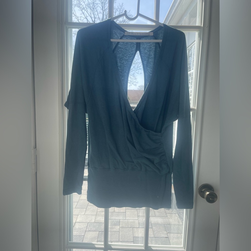 Free People Teal Long Sleeve sweatshirt/coverup